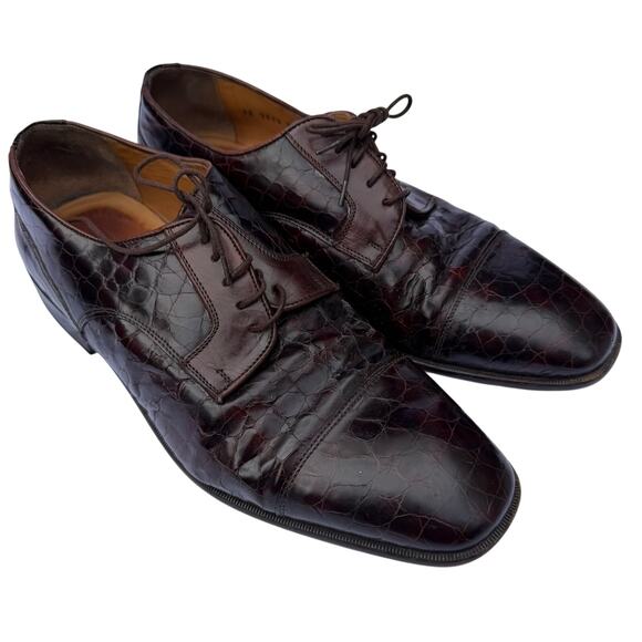 Johnston & Murphy Croc Embossed Cap Toe Oxfords 10.5M main image 7